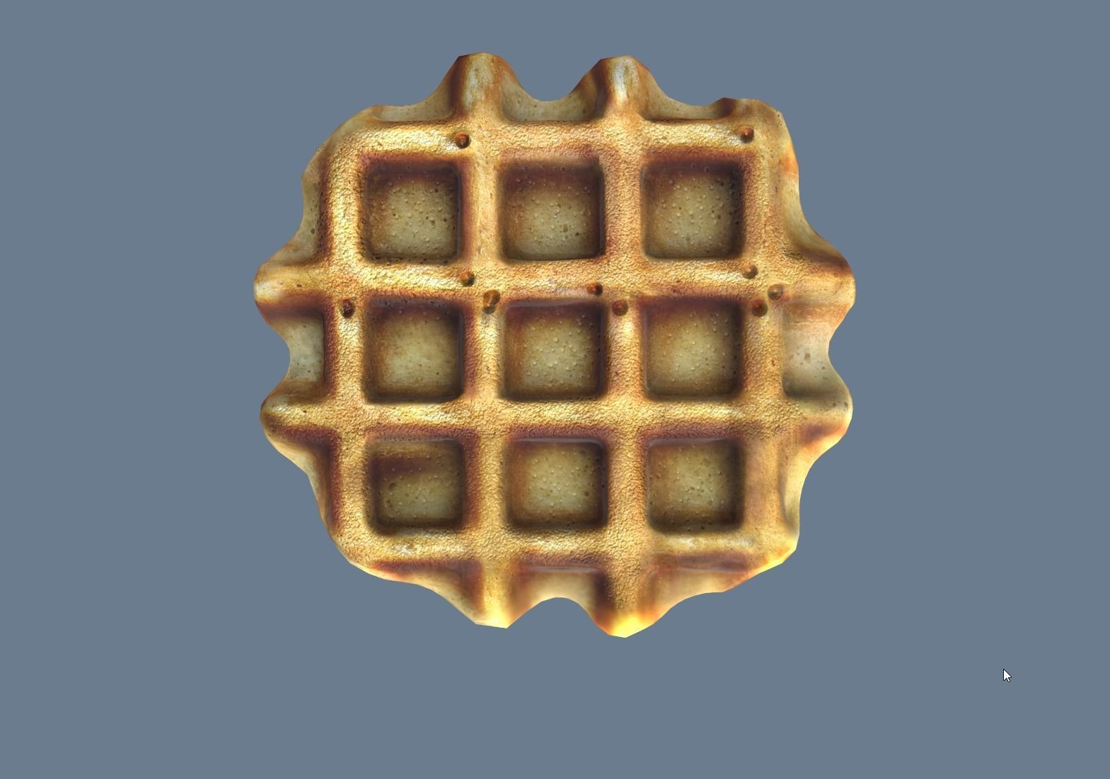 Waffle 3D Model Low-poly 3D model_1