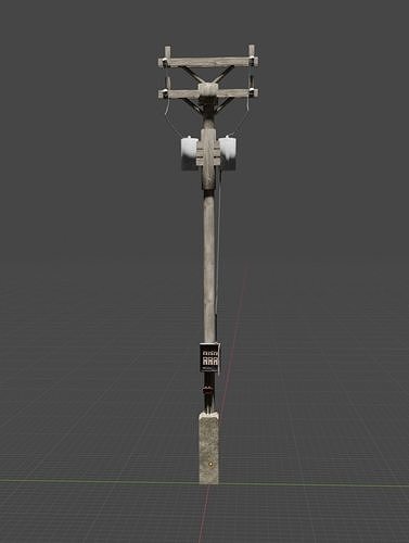 Telephone pole 3D model
