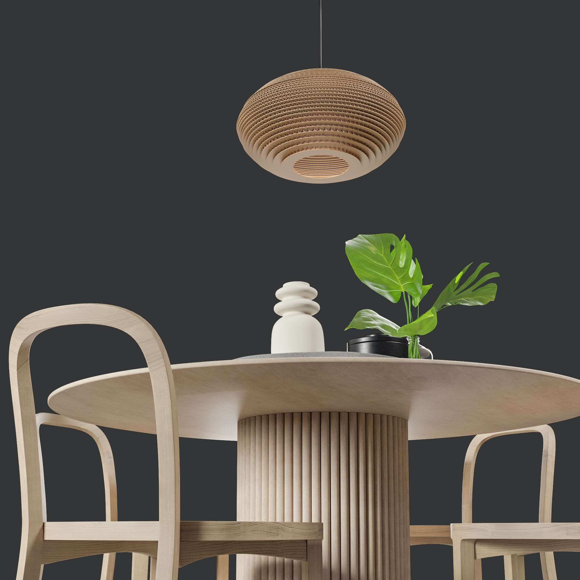 Collection Scandinavian Dining Set 3D model_7