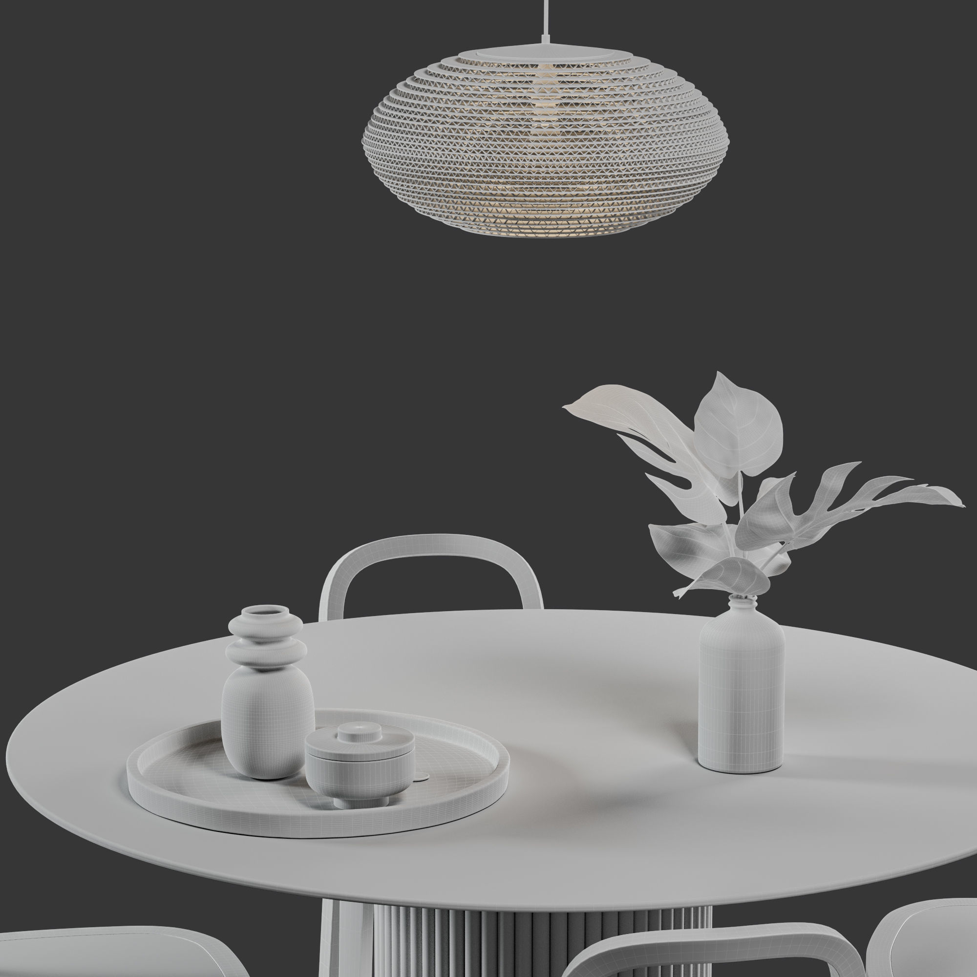 Collection Scandinavian Dining Set 3D model_9