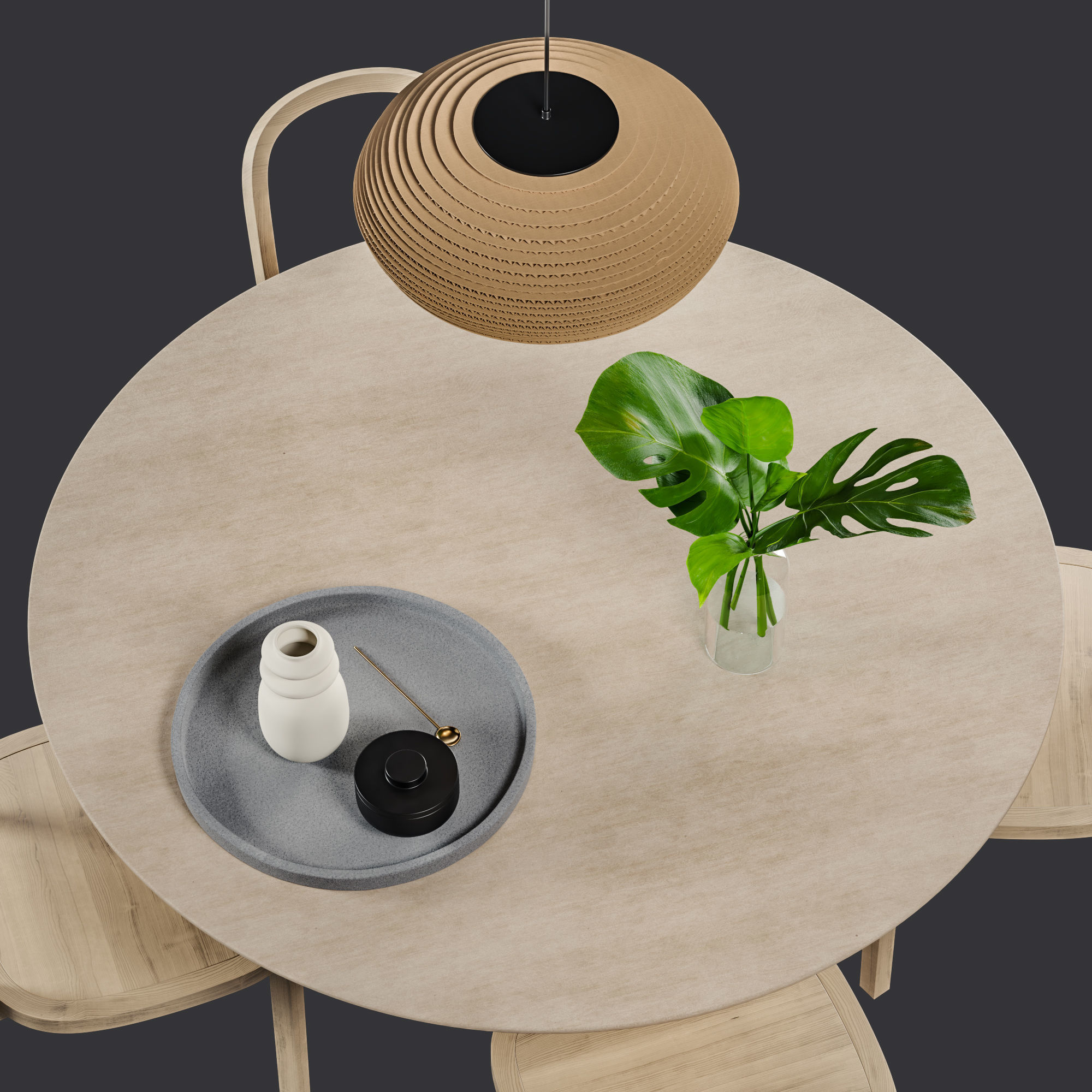 Collection Scandinavian Dining Set 3D model_5