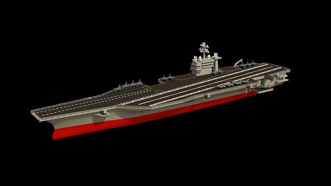 Aircraft Carrier Low-poly 3D model