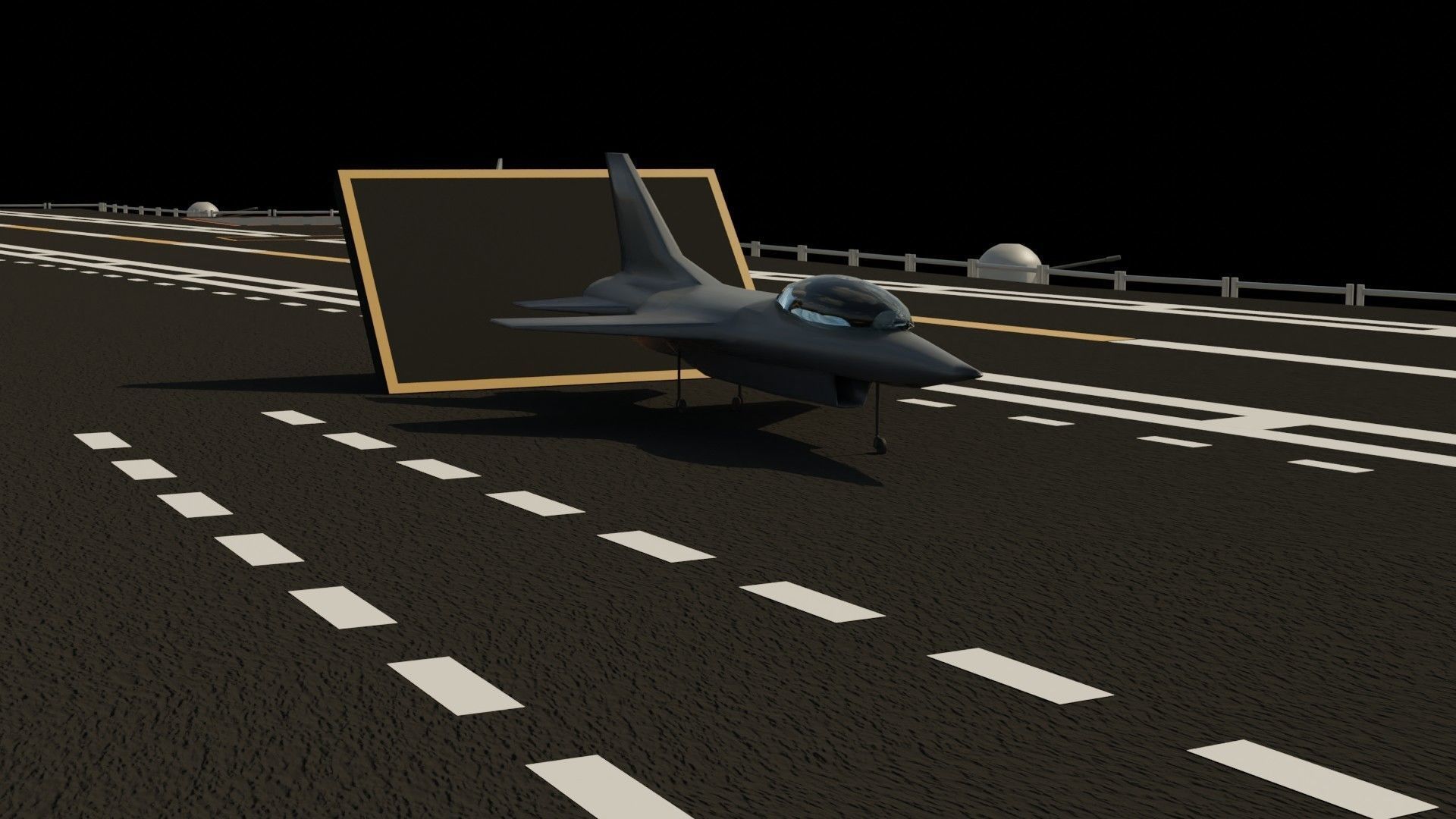 Aircraft Carrier Low-poly 3D model_4