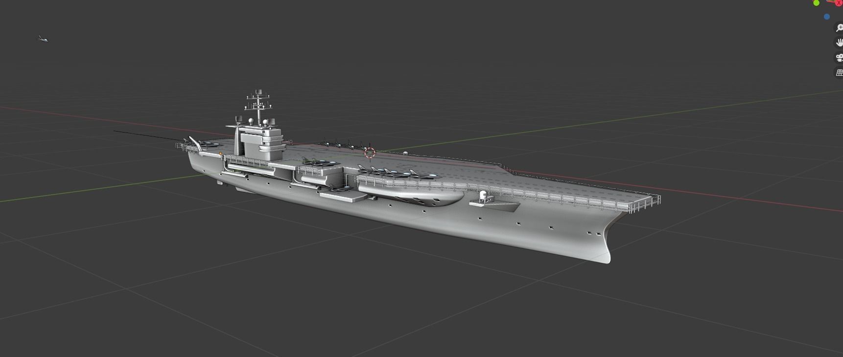 Aircraft Carrier Low-poly 3D model_5