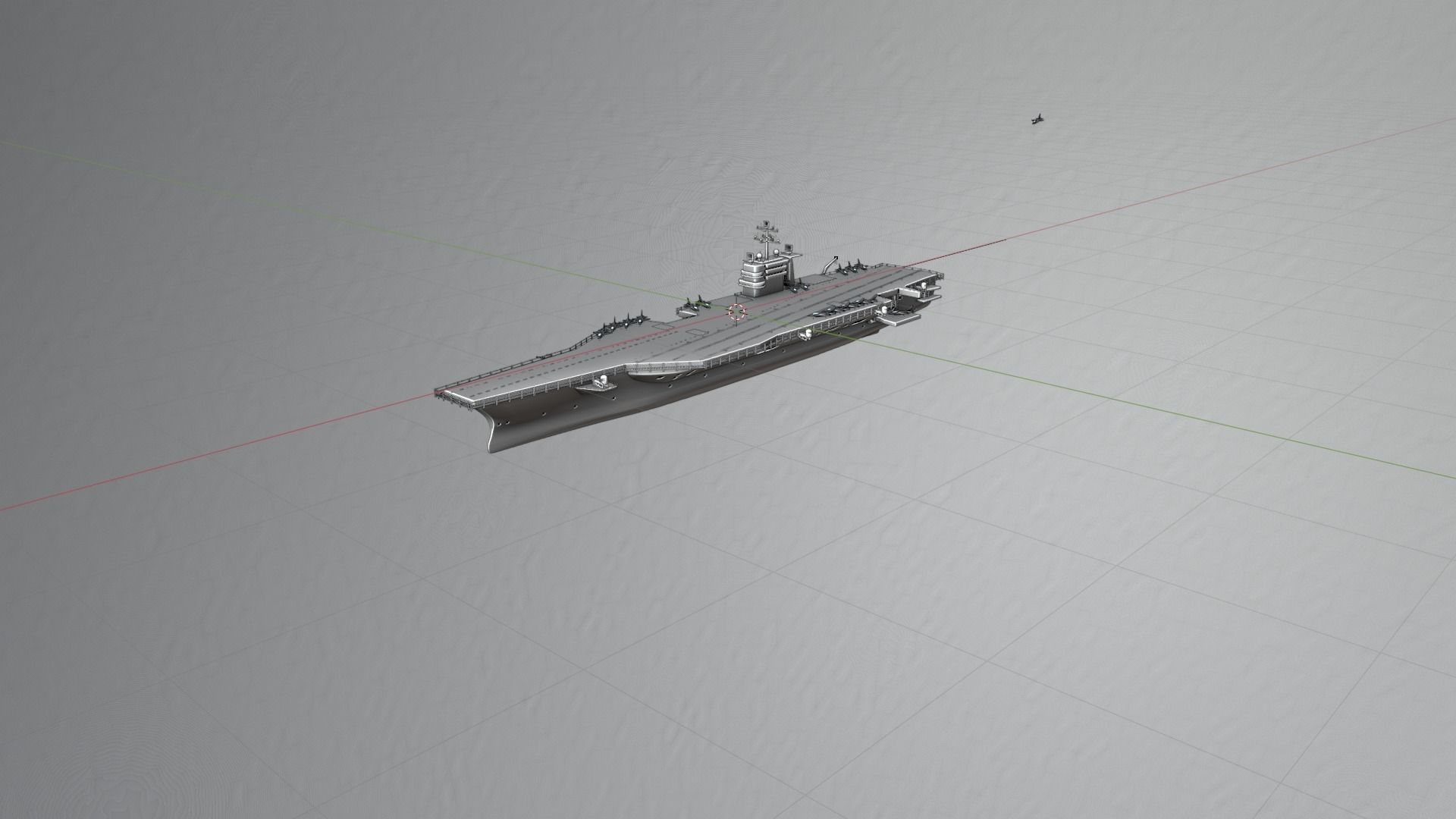 Aircraft Carrier Low-poly 3D model_6