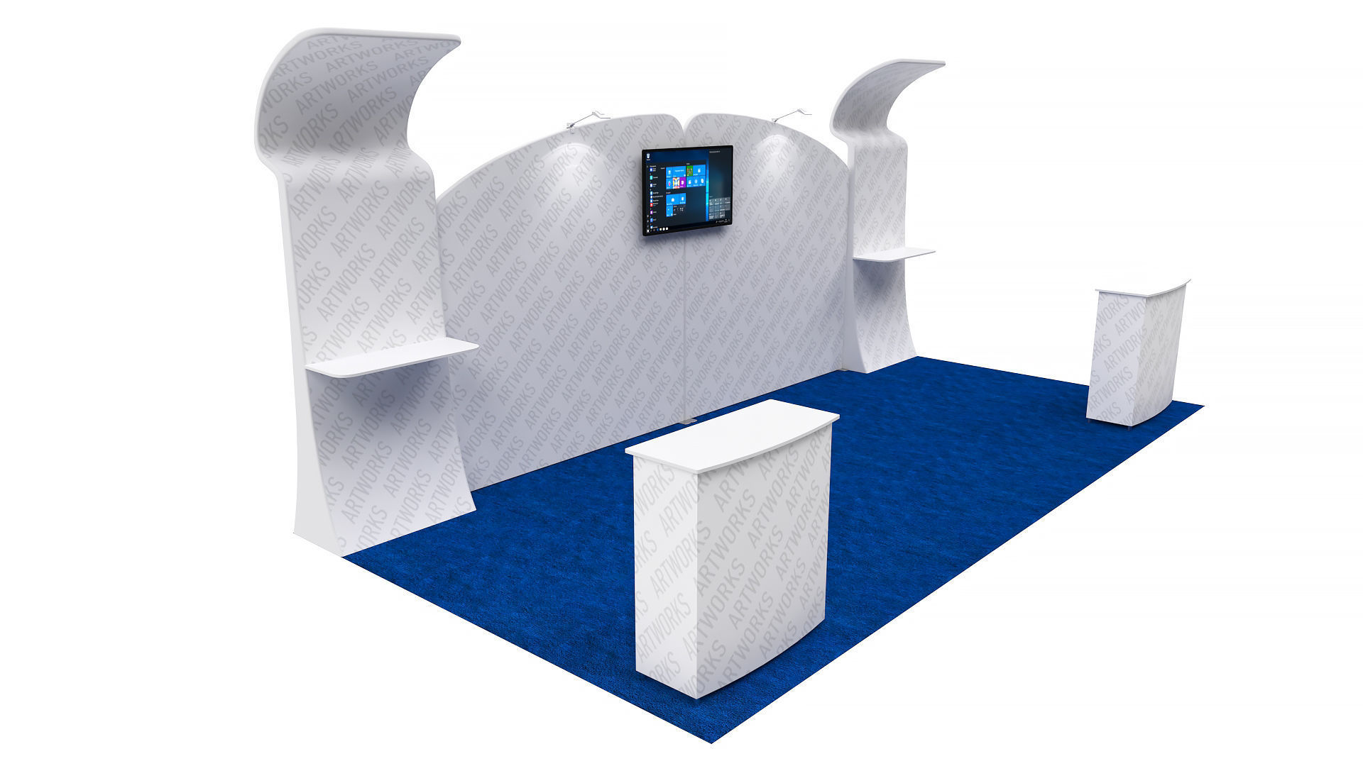 Exhibition booth 10x20ft 3DM011 3D model_5