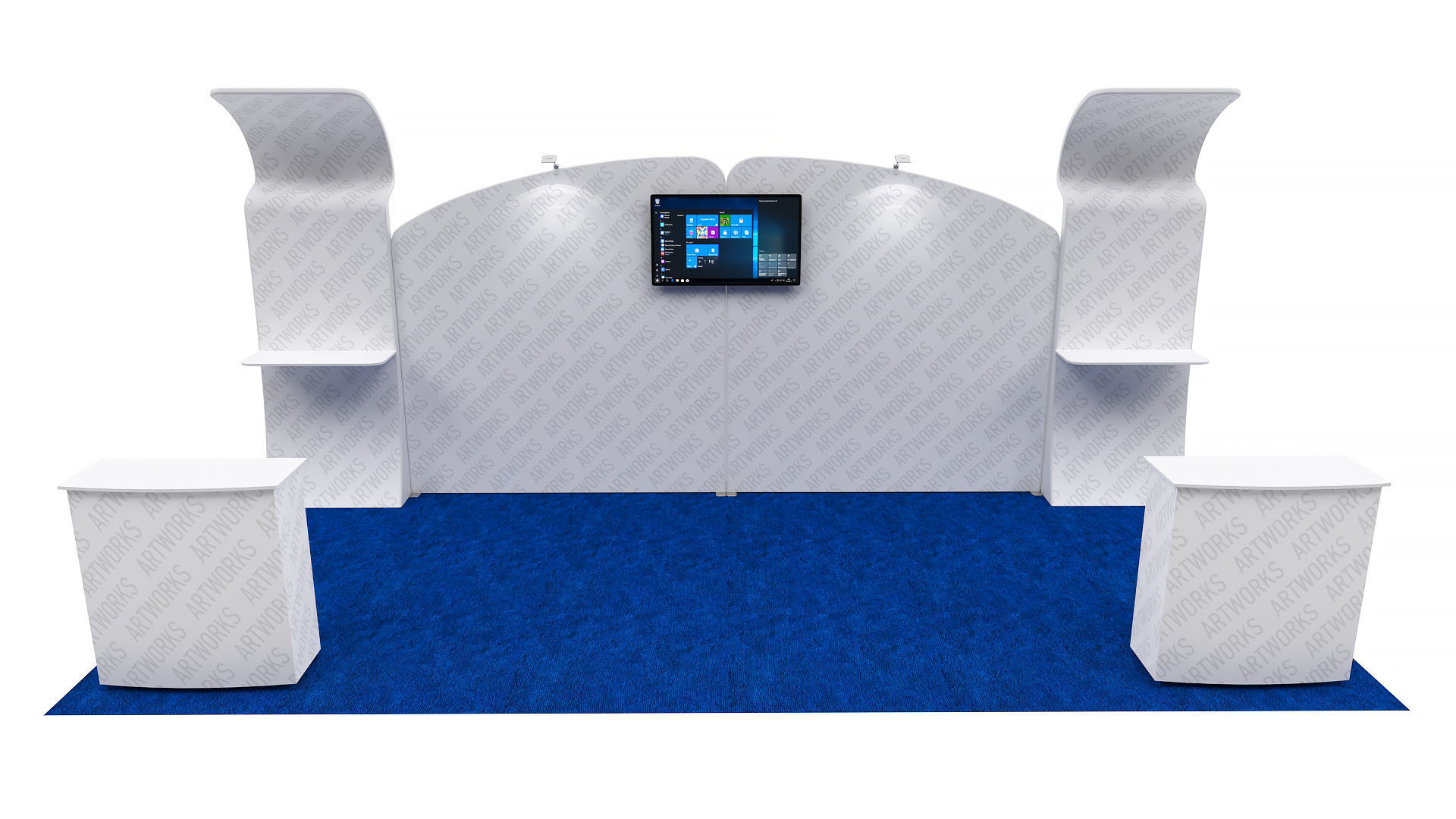 Exhibition booth 10x20ft 3DM011 3D model_4