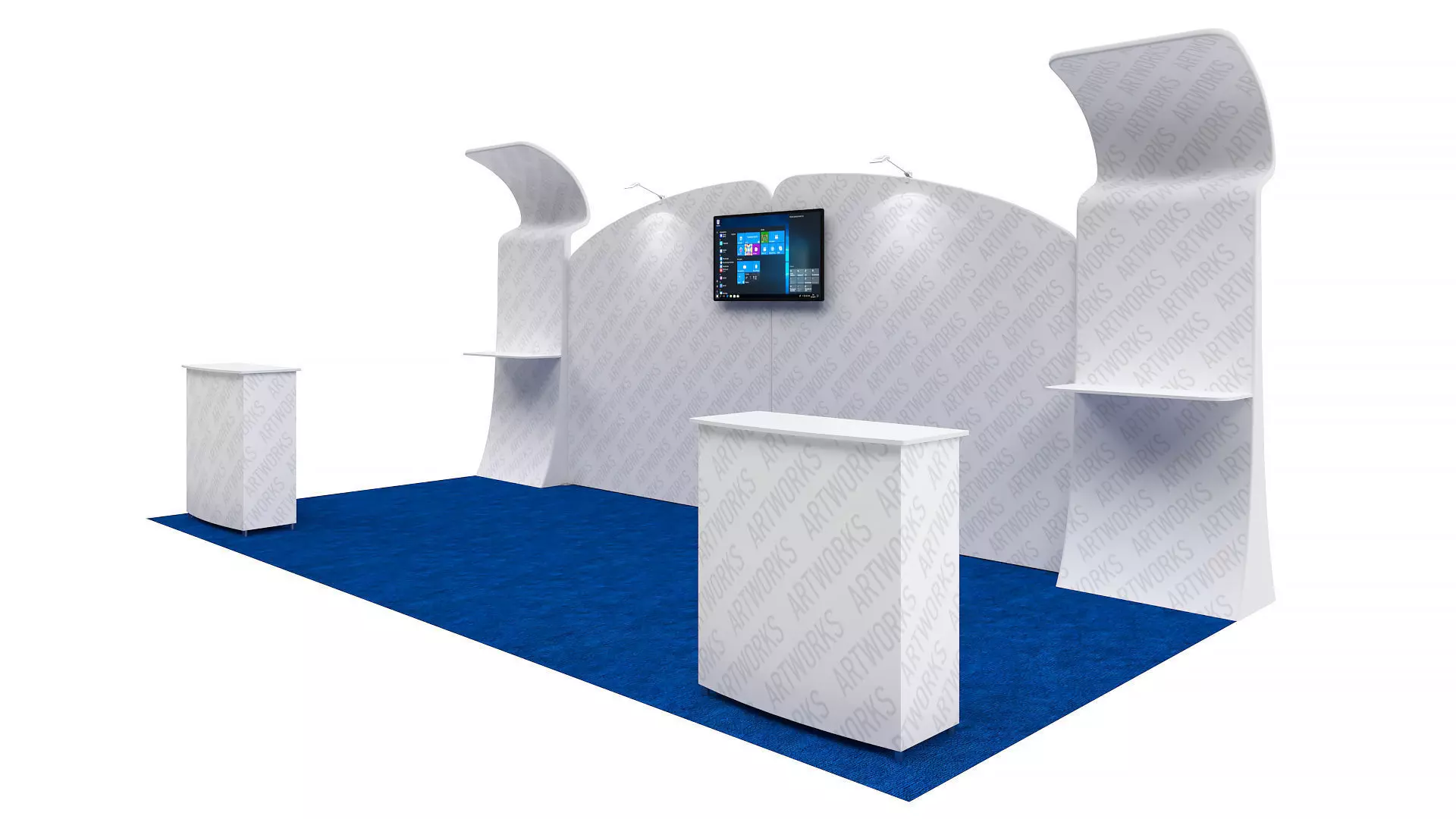 Exhibition booth 10x20ft 3DM011 3D model_0