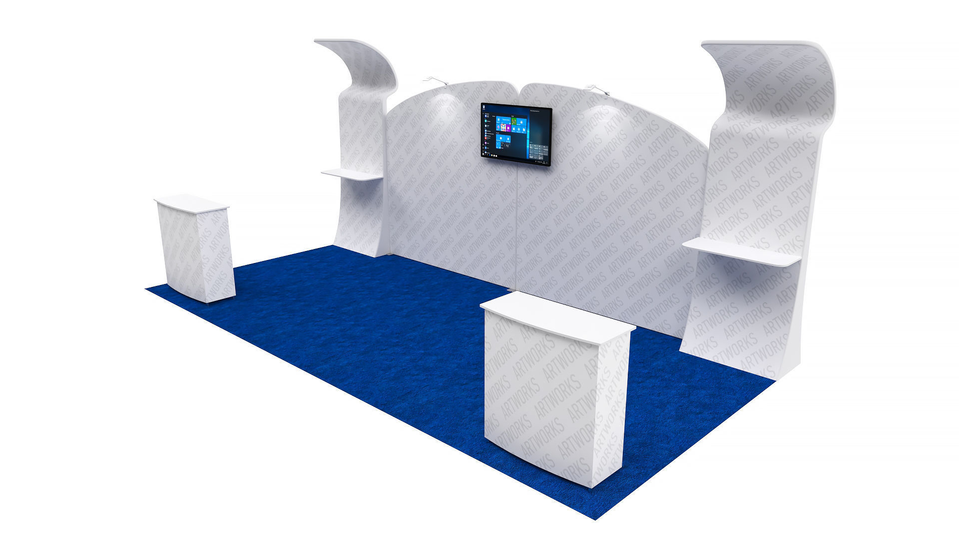 Exhibition booth 10x20ft 3DM011 3D model_3