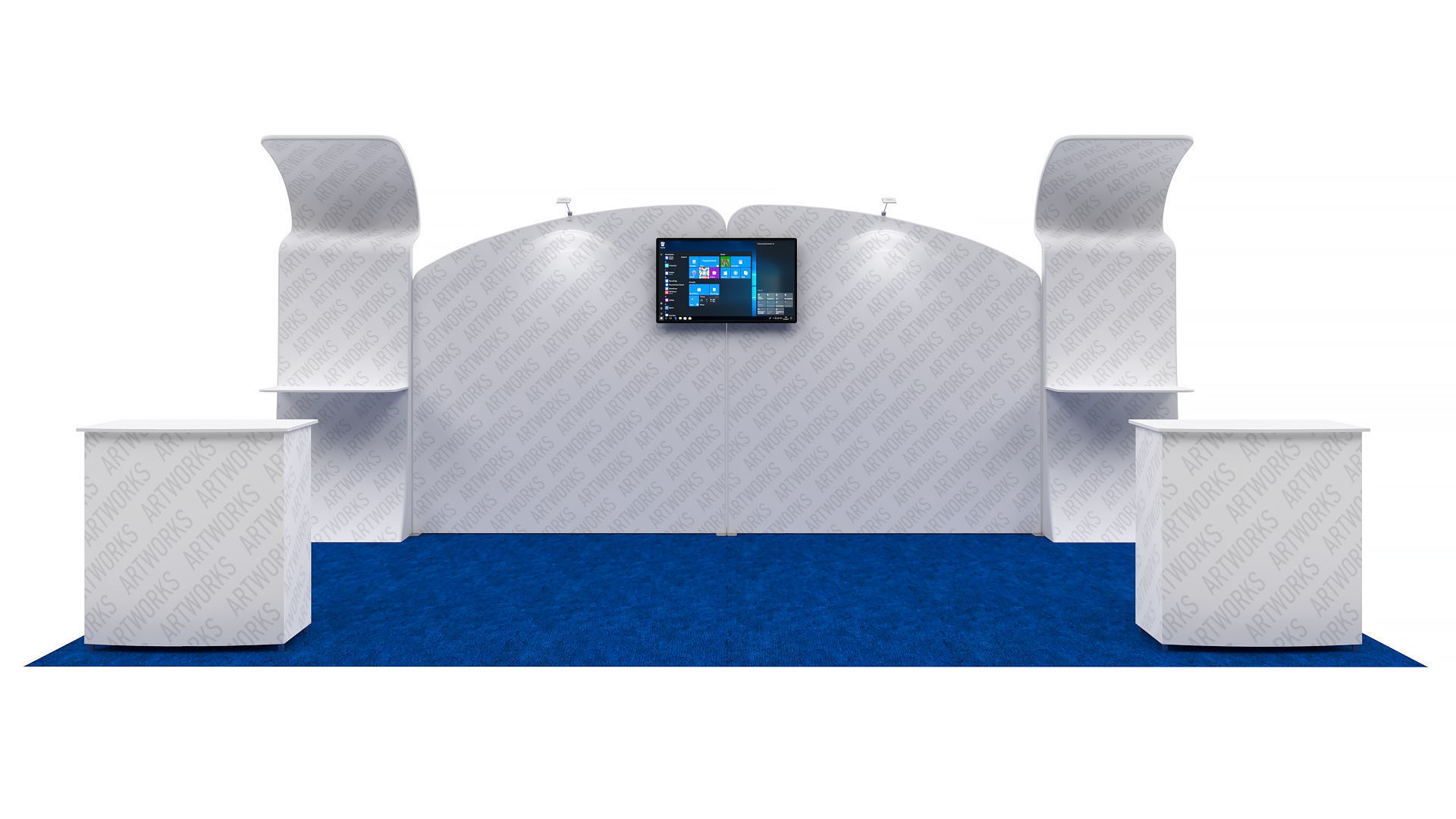 Exhibition booth 10x20ft 3DM011 3D model_1