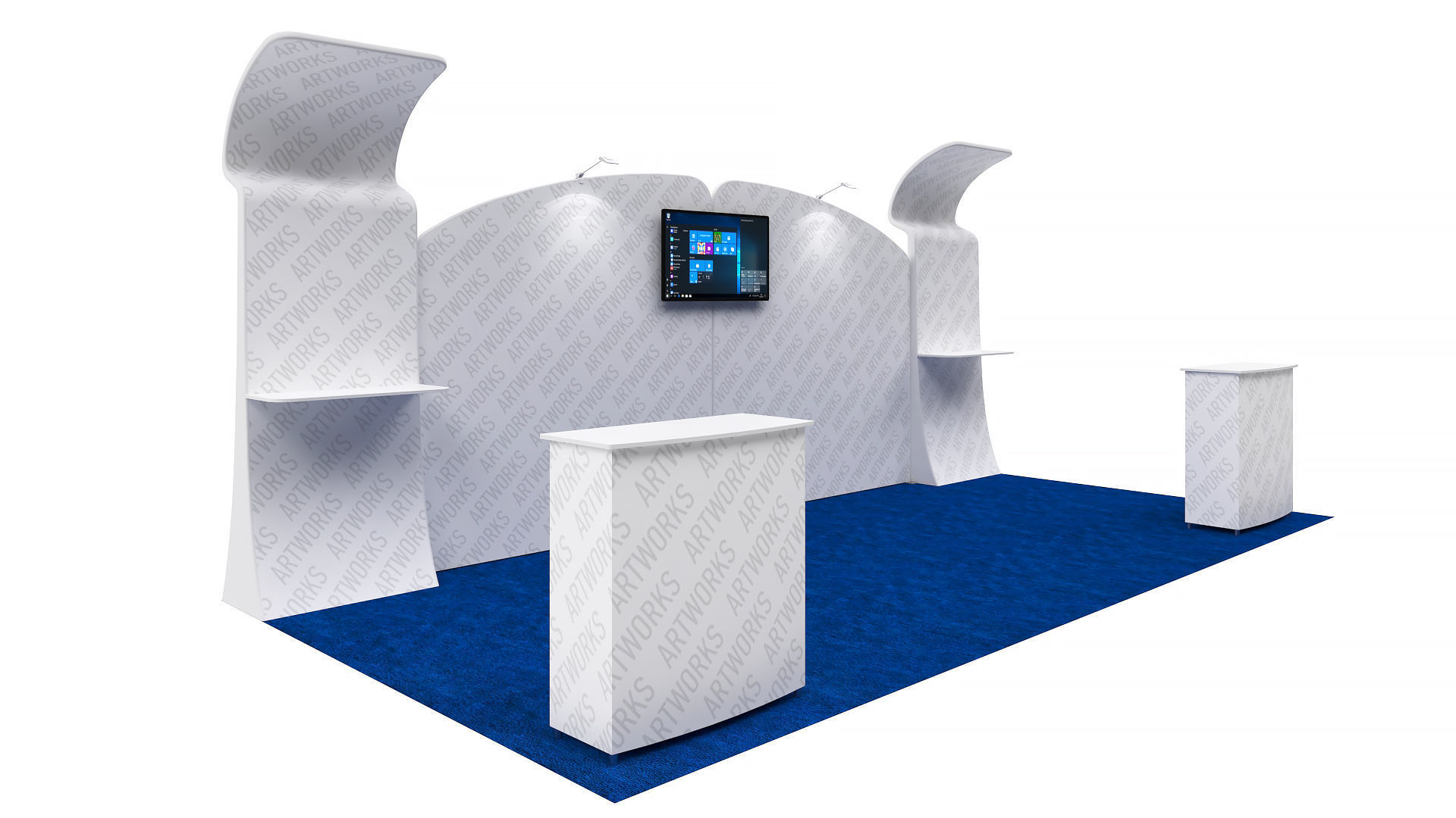 Exhibition booth 10x20ft 3DM011 3D model_2