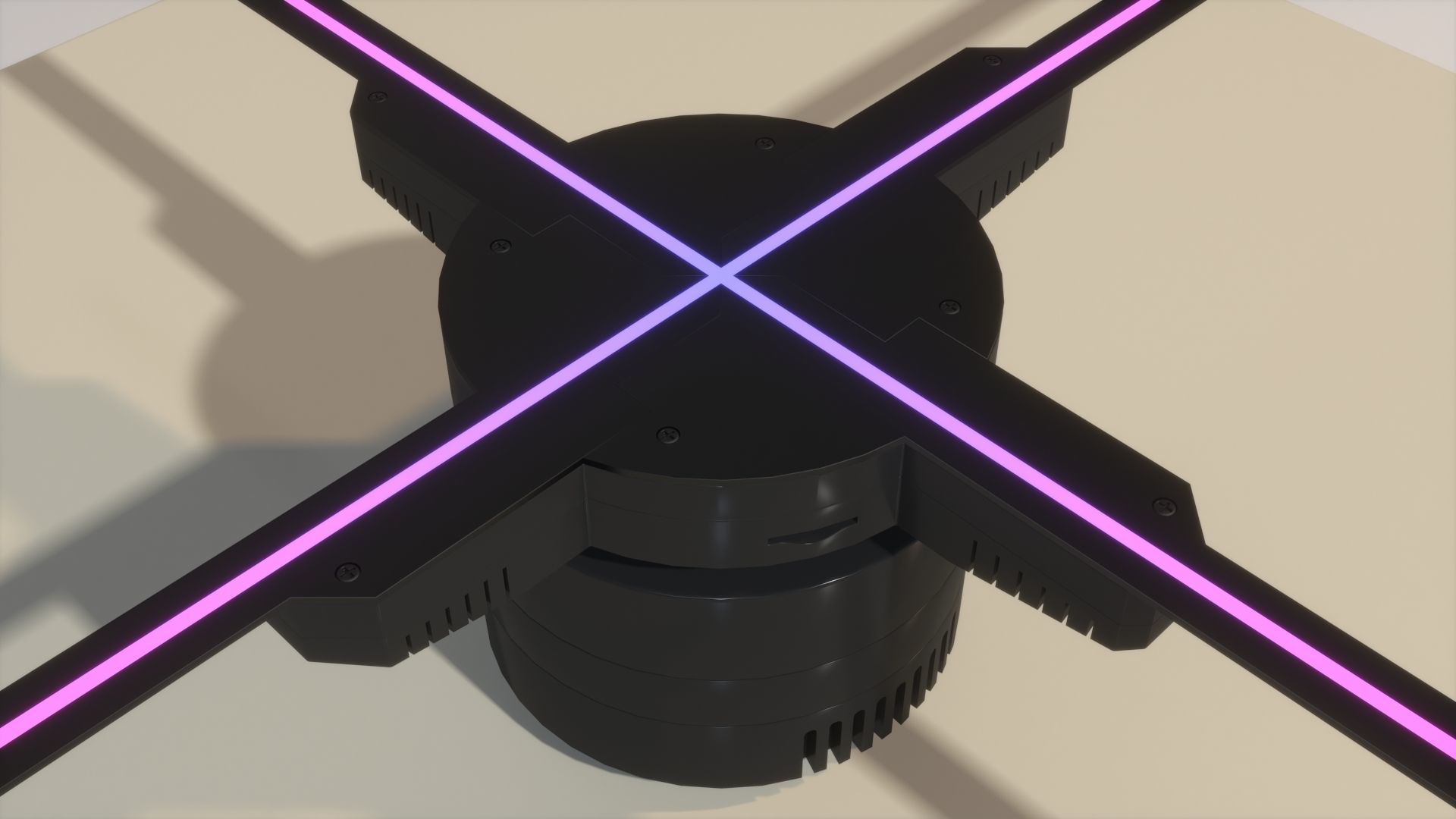 Wi-Fi 3D Hologram LED Fan Projector 3D model_3