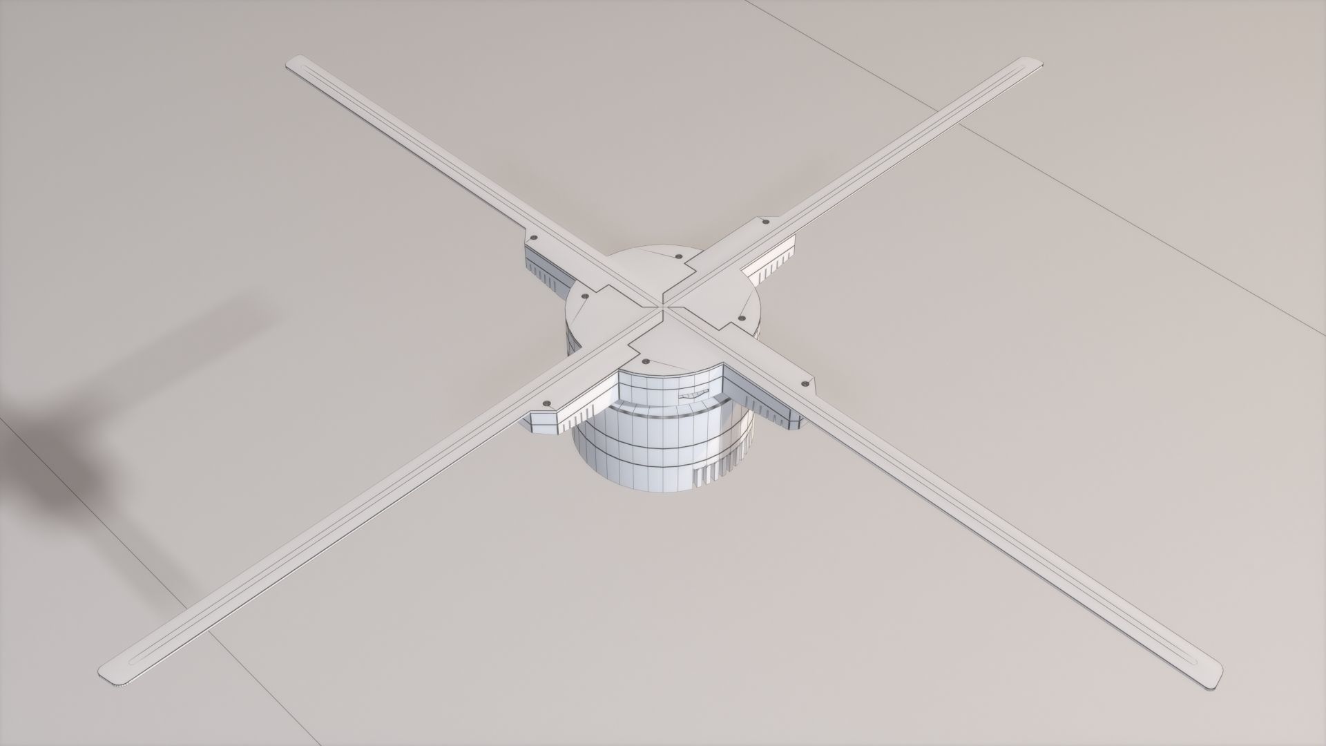 Wi-Fi 3D Hologram LED Fan Projector 3D model_6