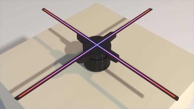 Wi-Fi 3D Hologram LED Fan Projector 3D model