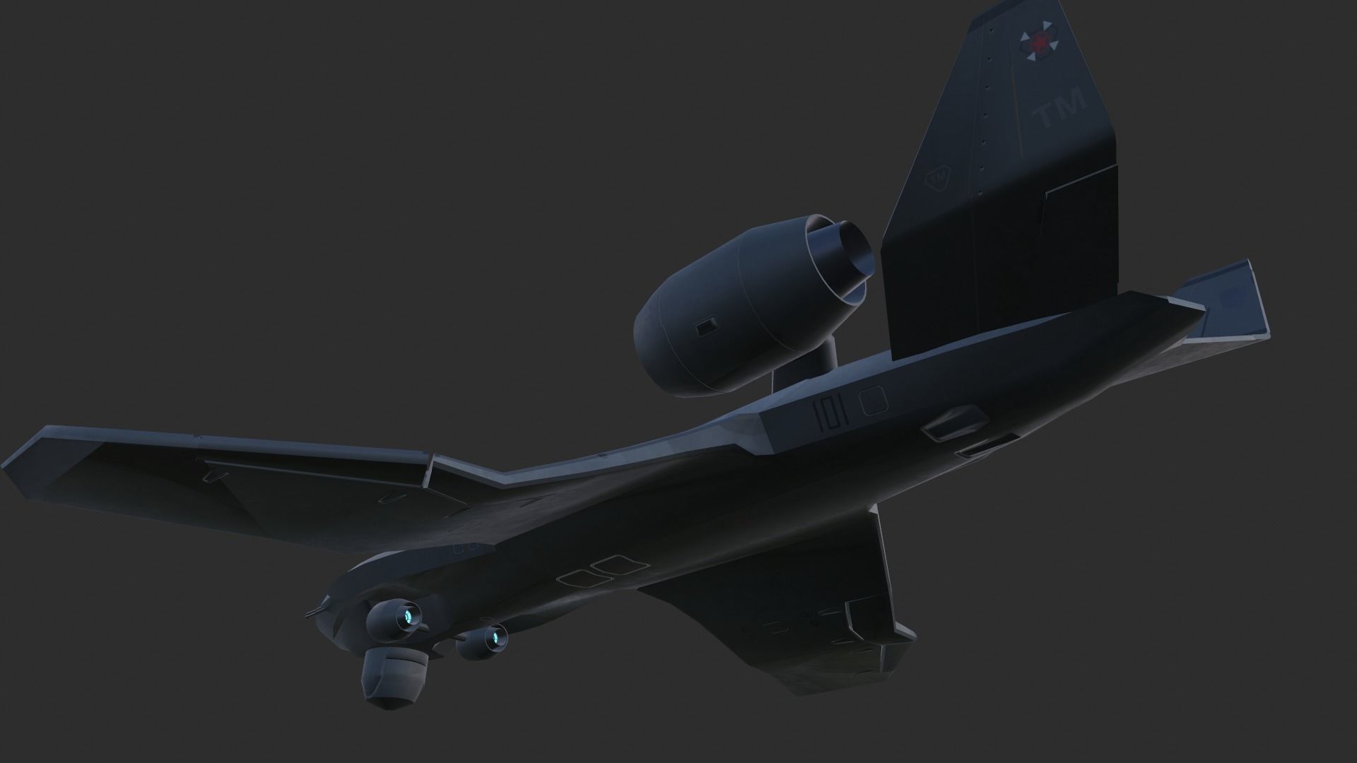 spy military vtol drone Low-poly 3D model_12