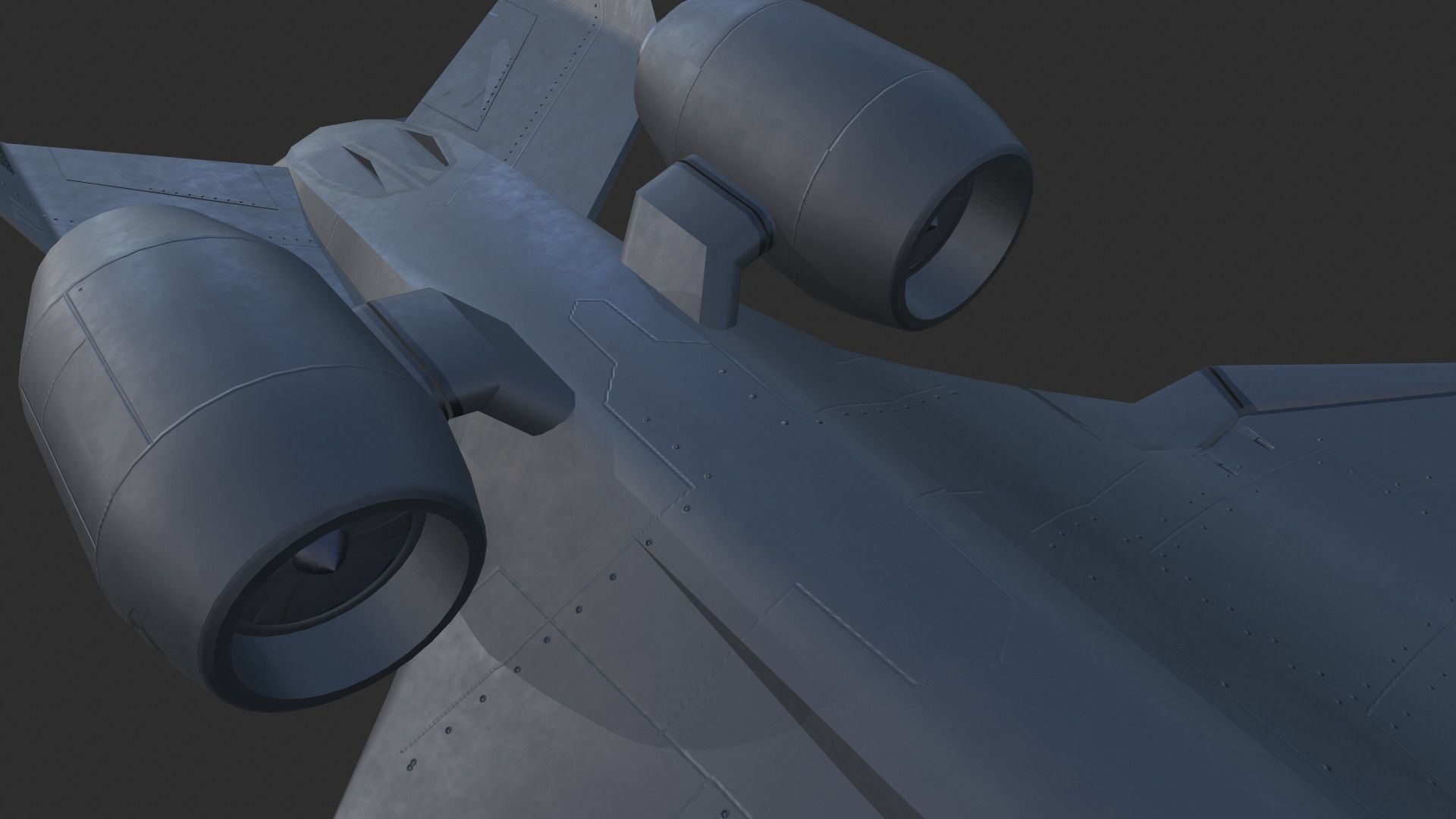 spy military vtol drone Low-poly 3D model_10