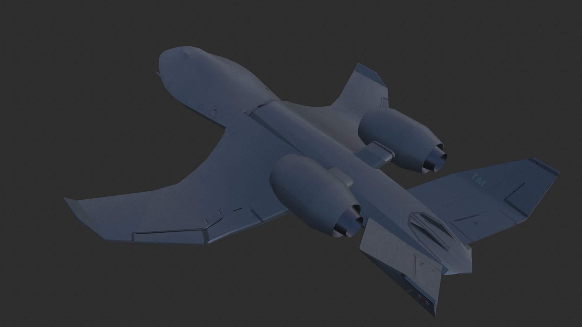 spy military vtol drone Low-poly 3D model_3