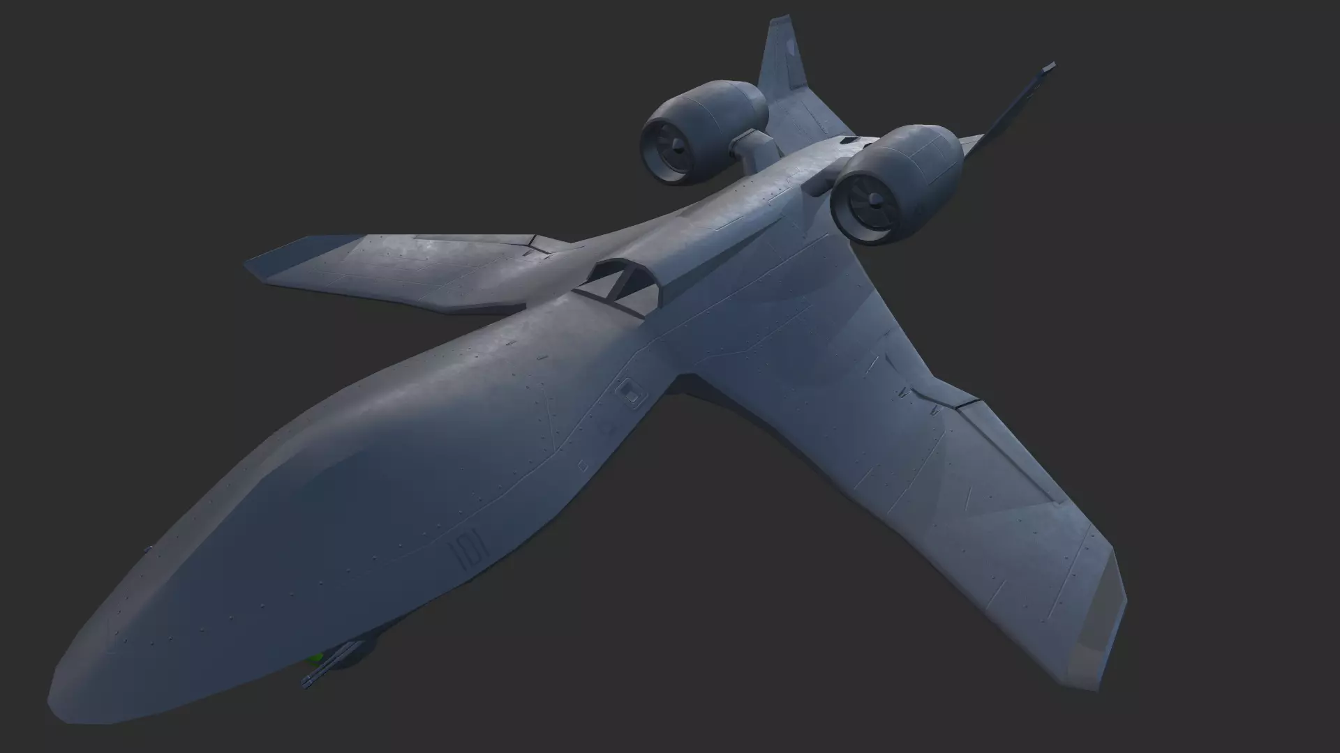spy military vtol drone Low-poly 3D model_0