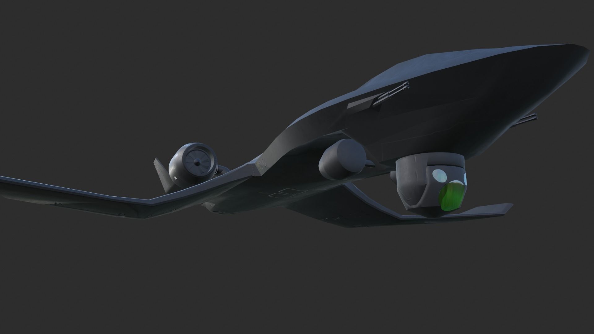 spy military vtol drone Low-poly 3D model_11
