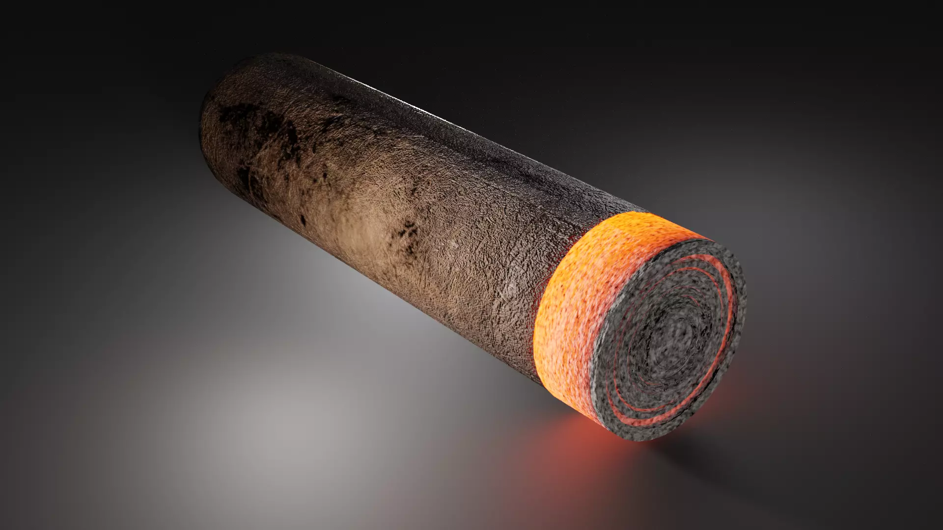 Cigar piece of coal Free 3D model