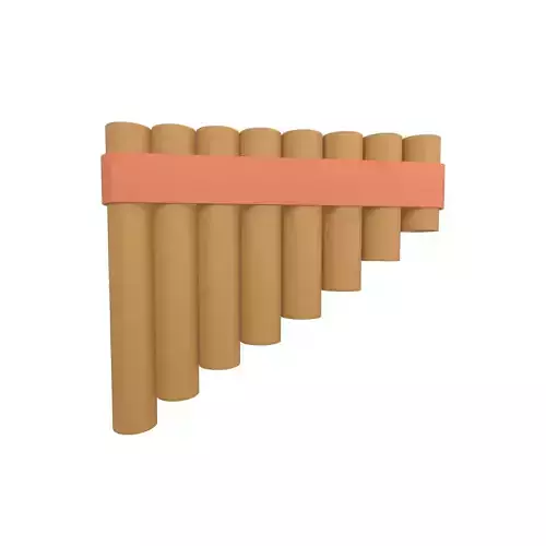 Pai Flute v1 002 Low-poly 3D model