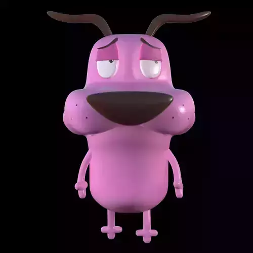 Courage the cowardly Dog 3d Printing Ready Model 3D print model