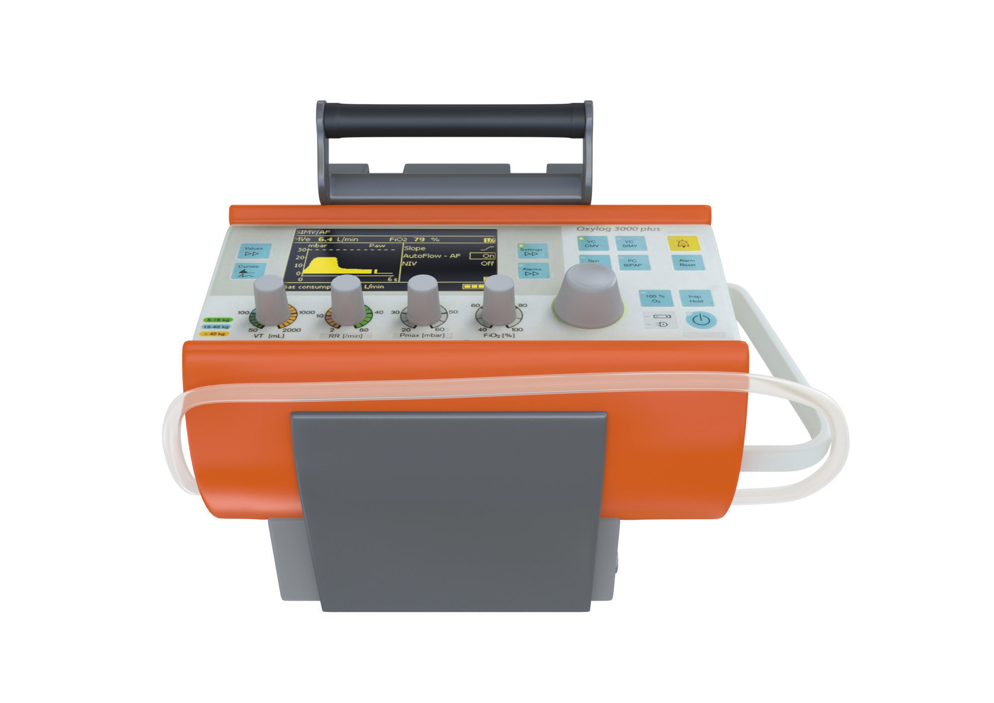 Portable Lung Ventilator Oxylog 300 plus 3D model_4