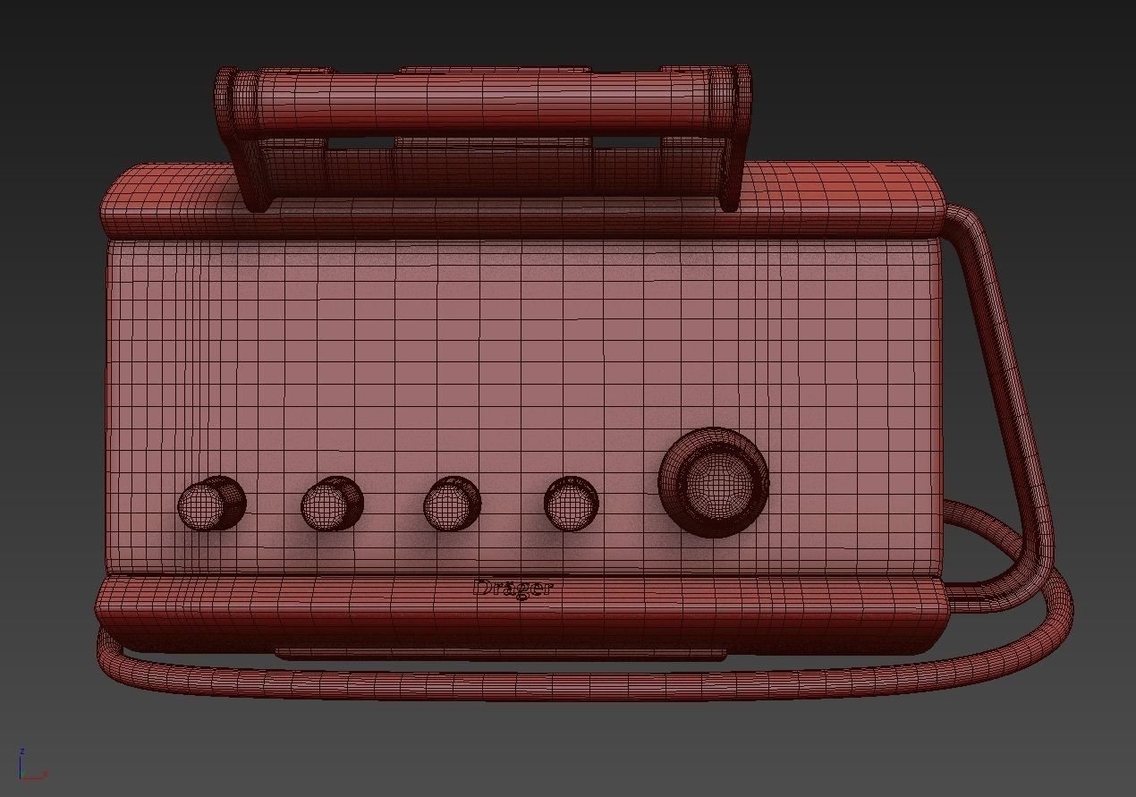 Portable Lung Ventilator Oxylog 300 plus 3D model_11