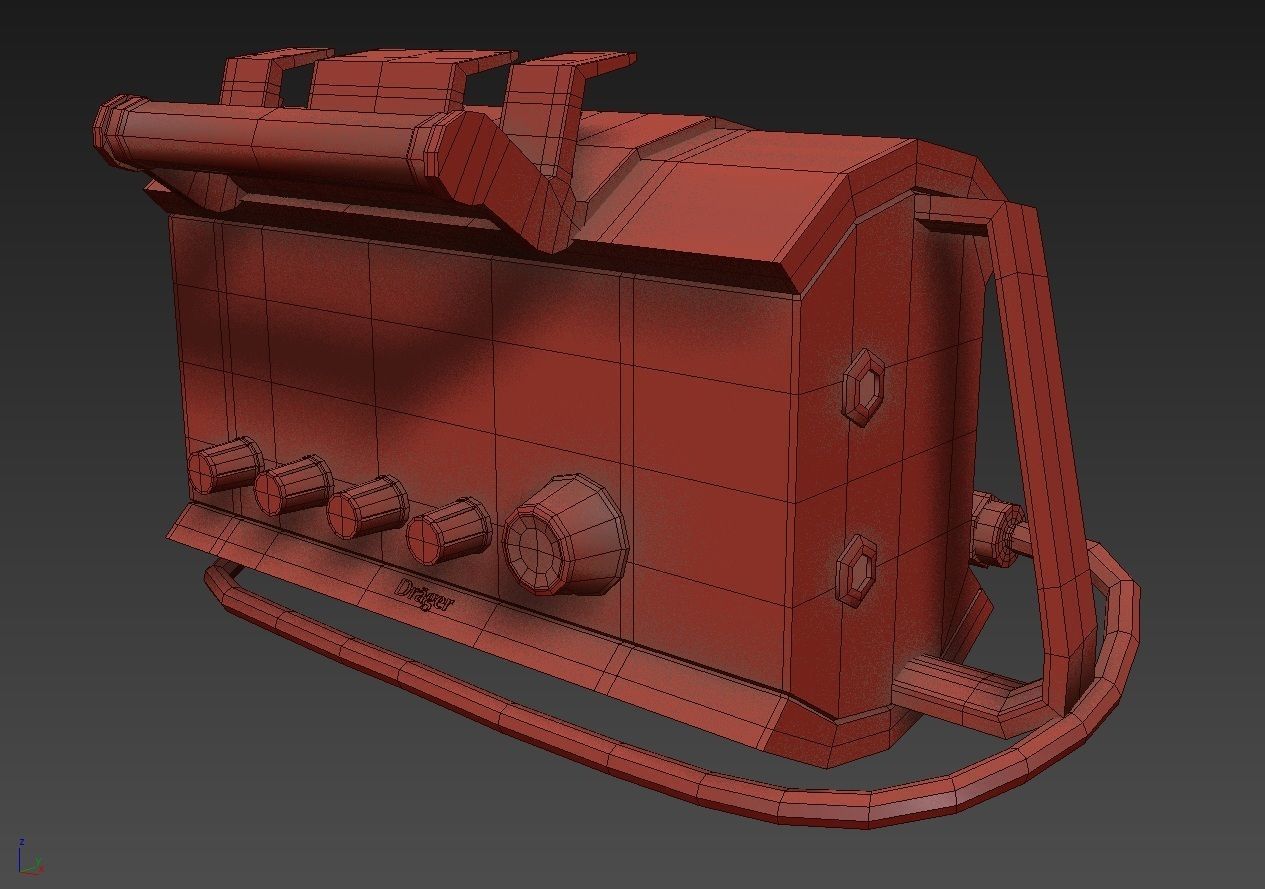 Portable Lung Ventilator Oxylog 300 plus 3D model_7