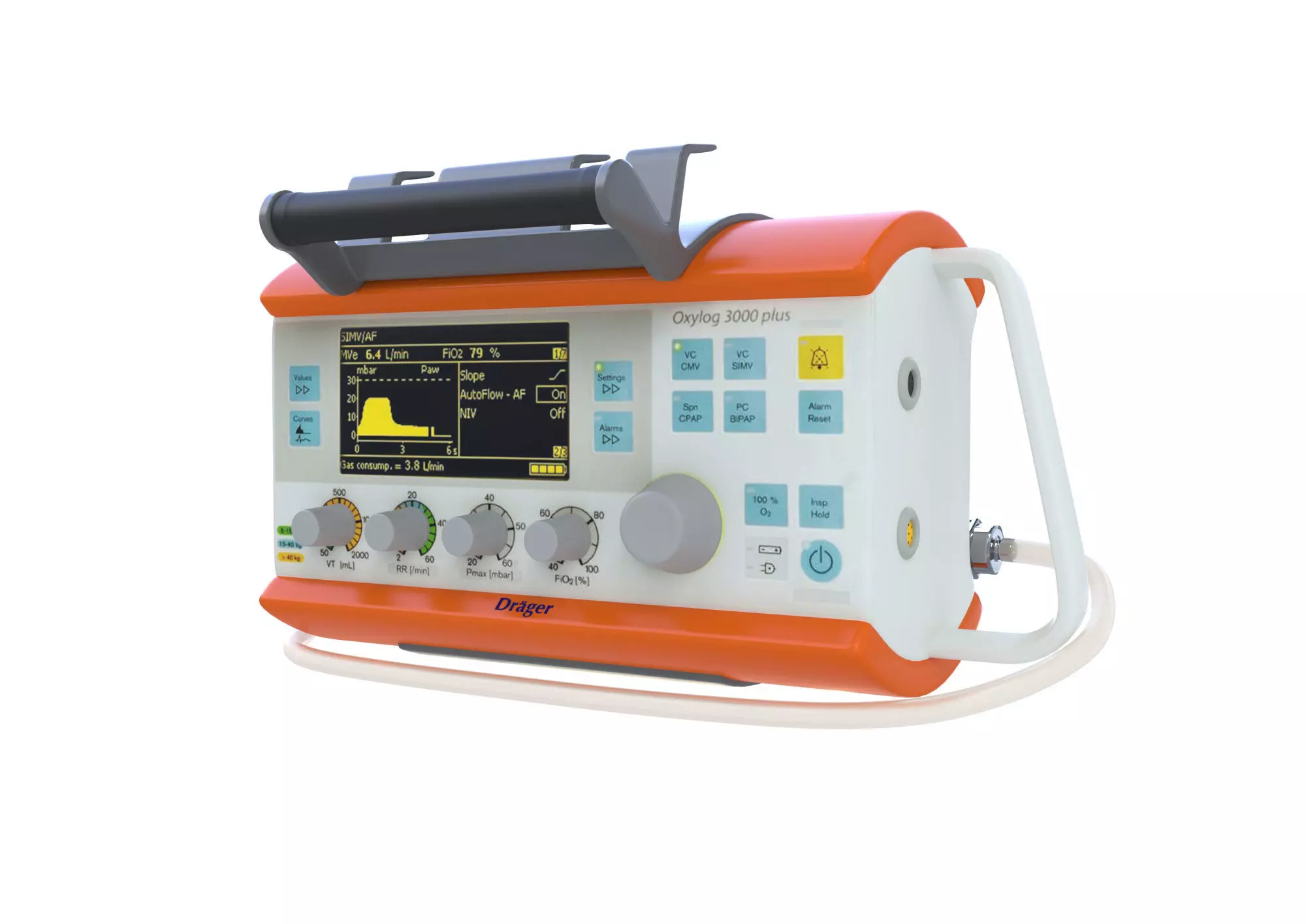Portable Lung Ventilator Oxylog 300 plus 3D model_0