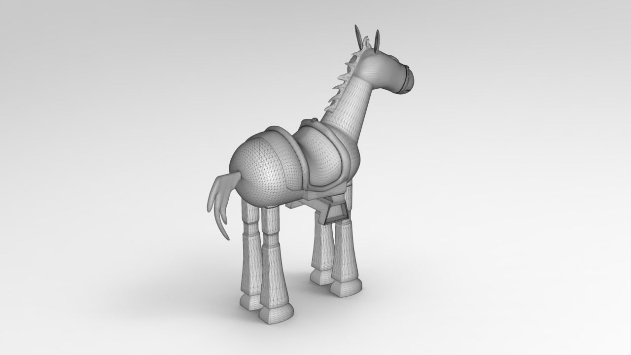 Donkey Toy Lowpoly 3D Model  Low-poly 3D model_7