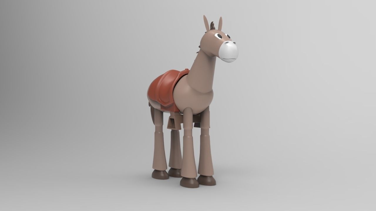 Donkey Toy Lowpoly 3D Model  Low-poly 3D model_5