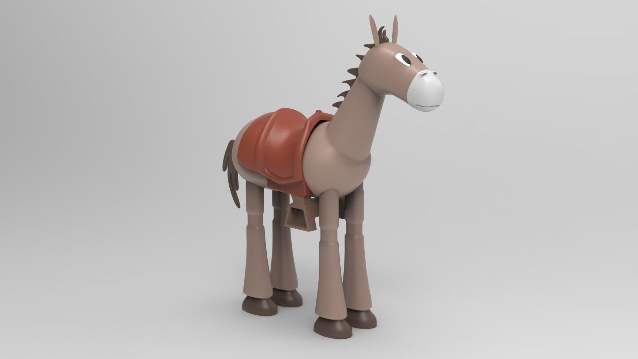 Donkey Toy Lowpoly 3D Model  Low-poly 3D model_1
