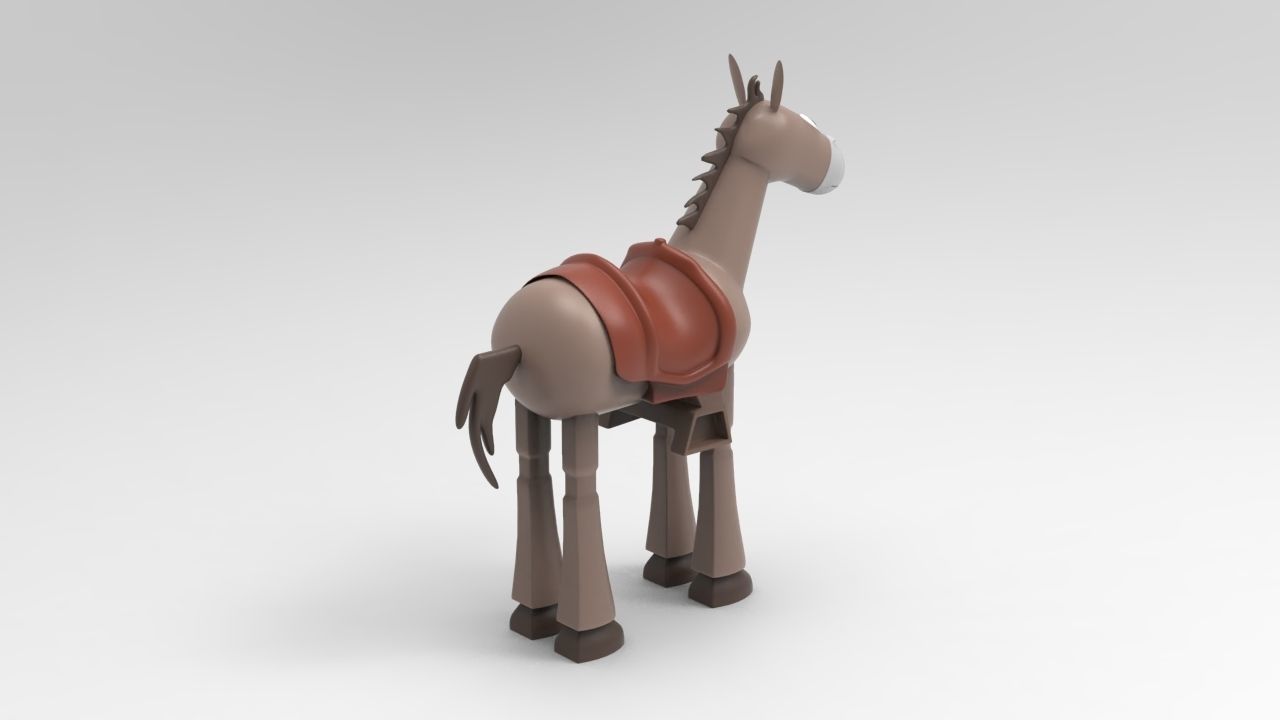 Donkey Toy Lowpoly 3D Model  Low-poly 3D model_2