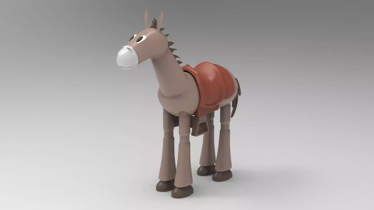 Donkey Toy Lowpoly 3D Model  Low-poly 3D model_0