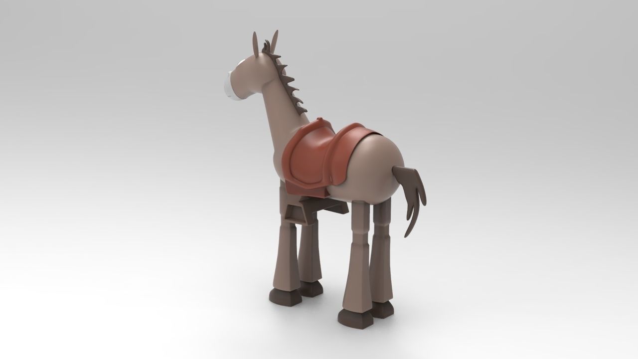 Donkey Toy Lowpoly 3D Model  Low-poly 3D model_3