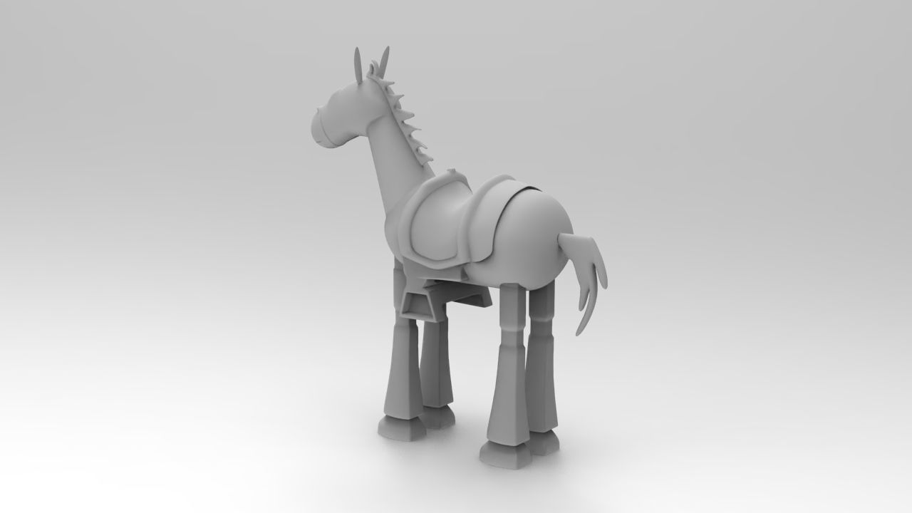 Donkey Toy Lowpoly 3D Model  Low-poly 3D model_9