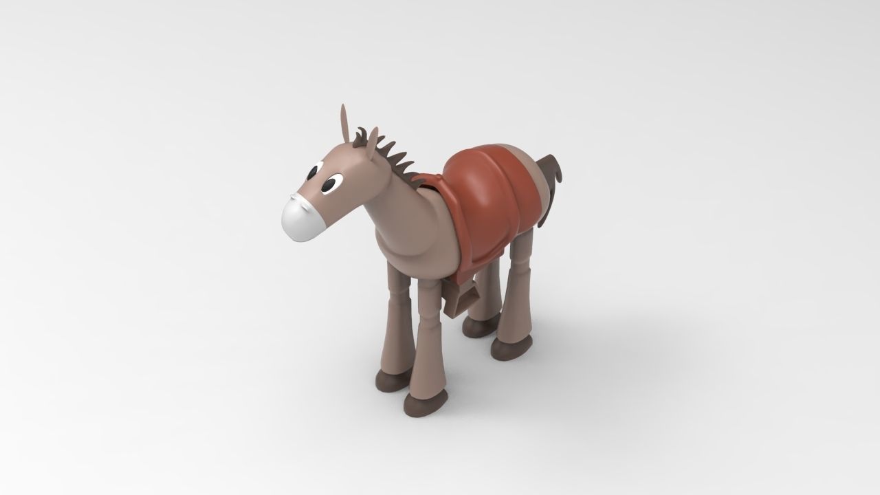 Donkey Toy Lowpoly 3D Model  Low-poly 3D model_4