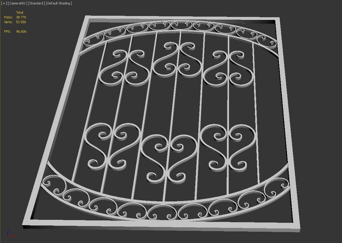 Window lattice 3D model_10
