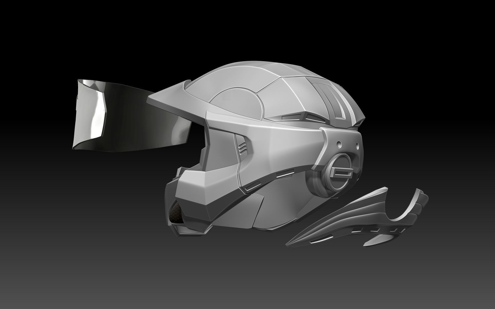 HALO Spartan Helmet 3D print model_9