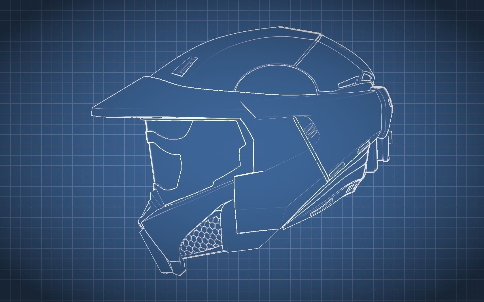 HALO Spartan Helmet 3D print model_17