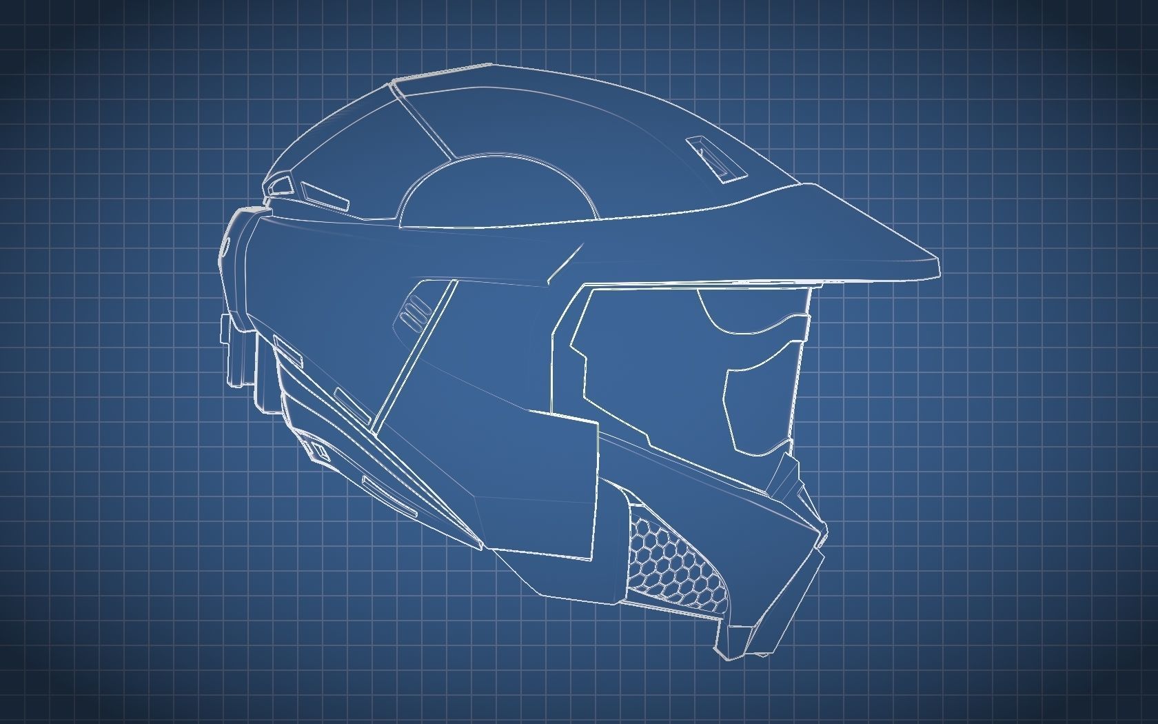 HALO Spartan Helmet 3D print model_15