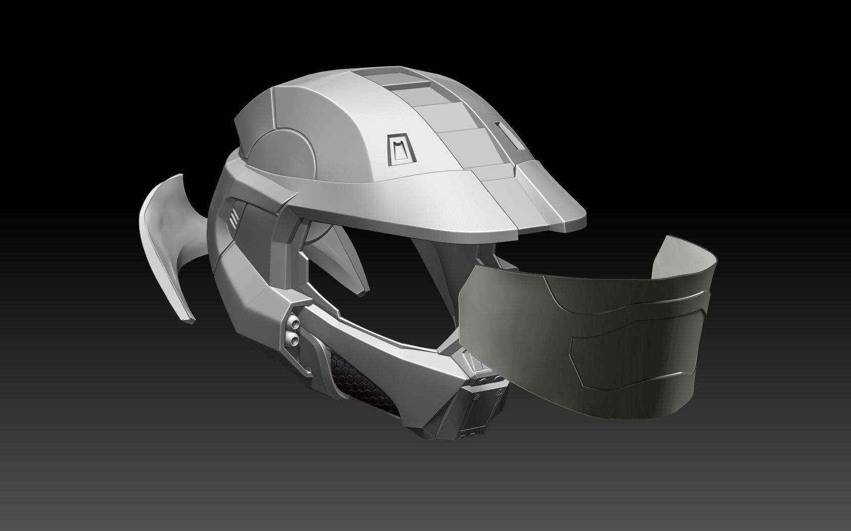 HALO Spartan Helmet 3D print model_8