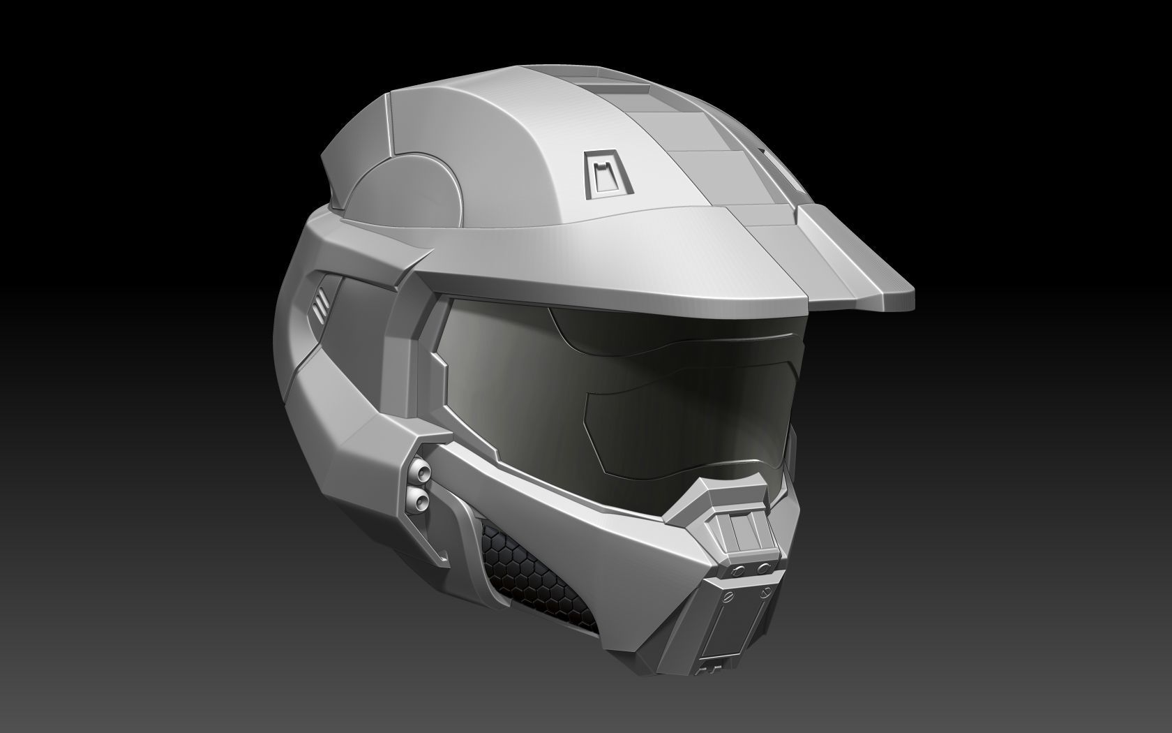 HALO Spartan Helmet 3D print model_4