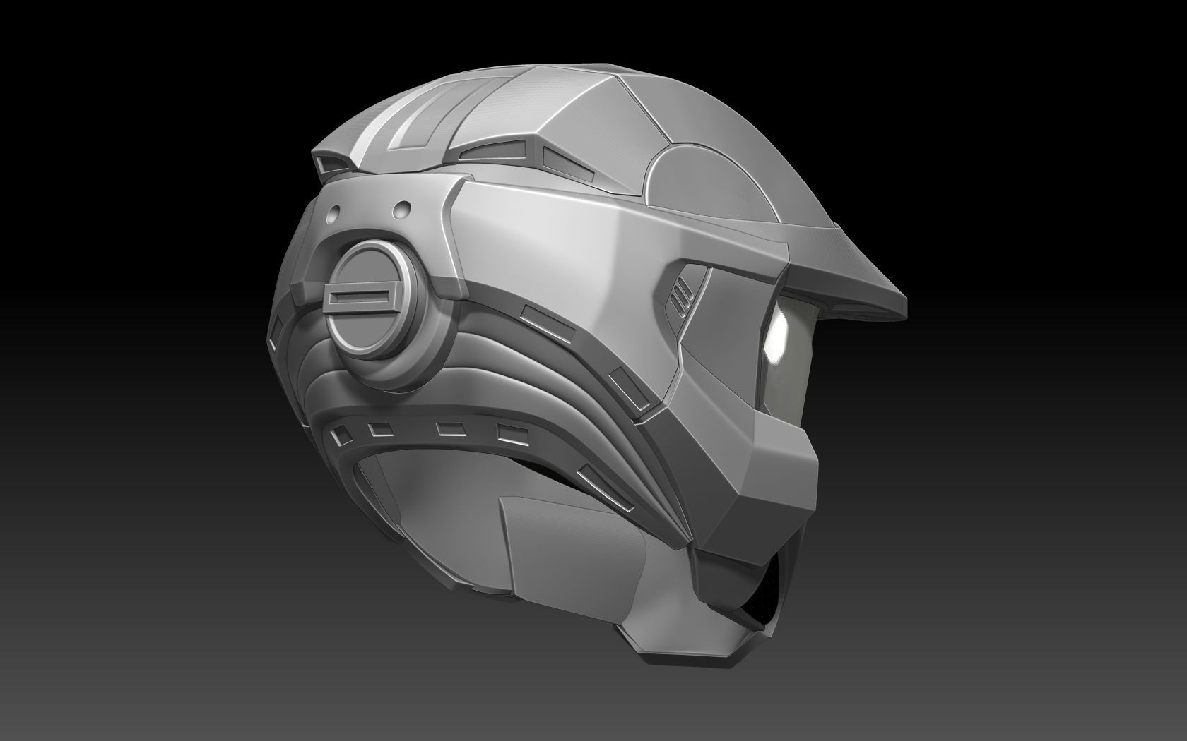 HALO Spartan Helmet 3D print model_12