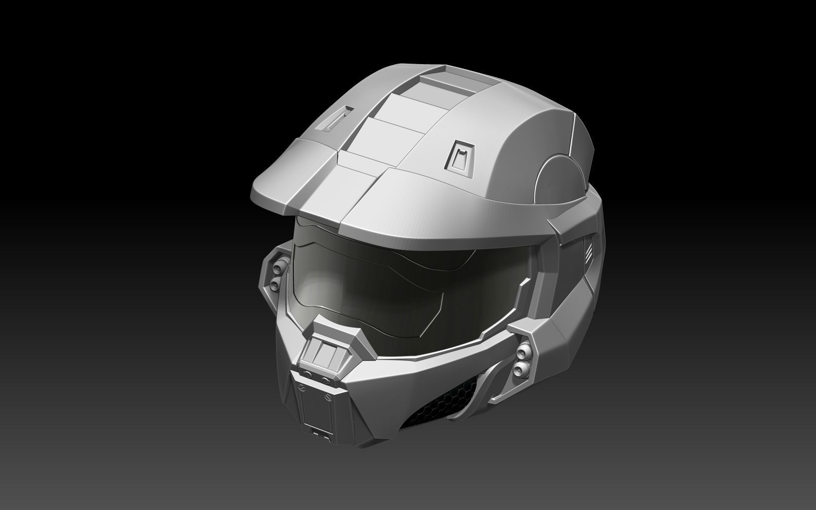 HALO Spartan Helmet 3D print model_7