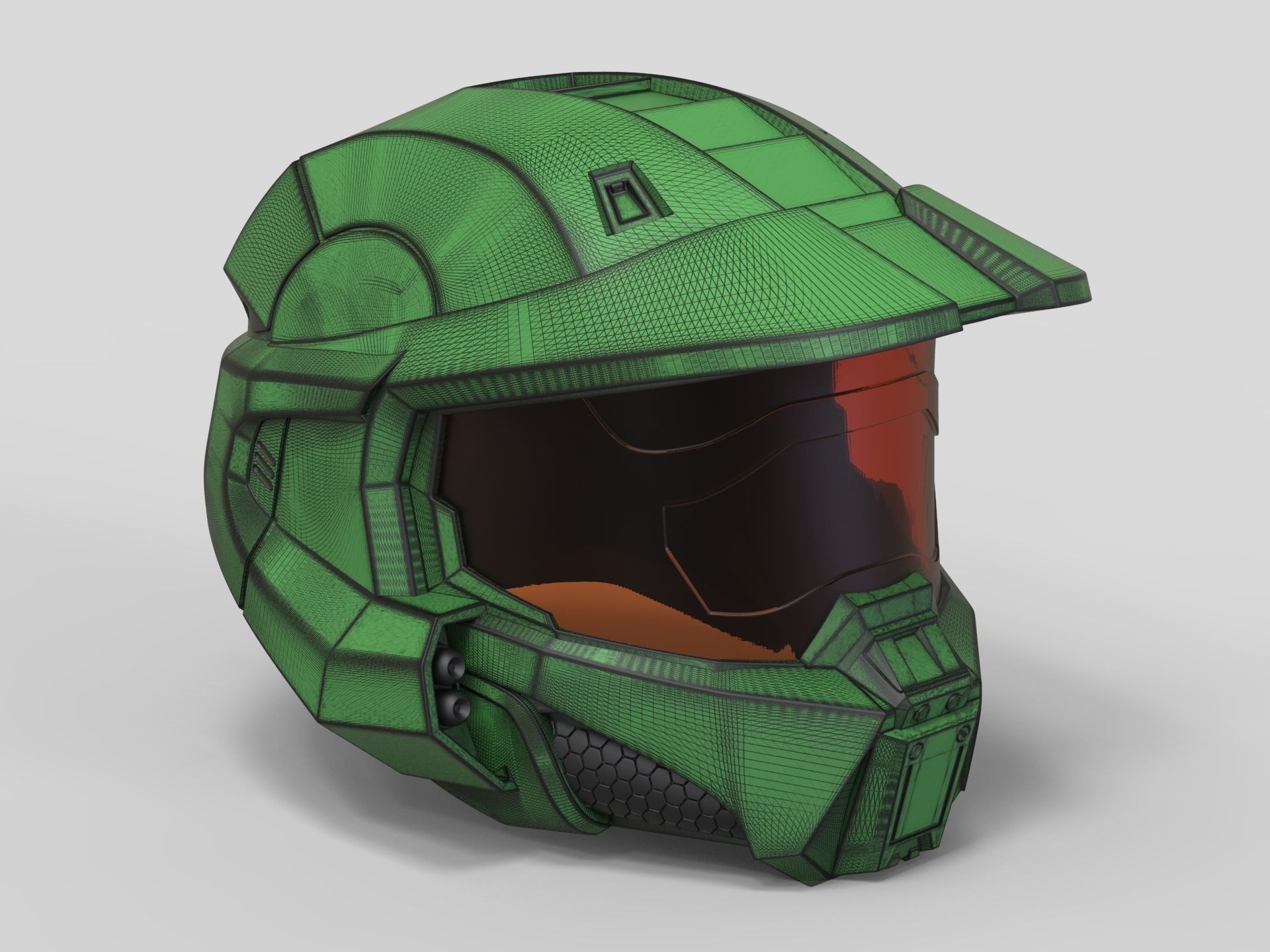 HALO Spartan Helmet 3D print model_3