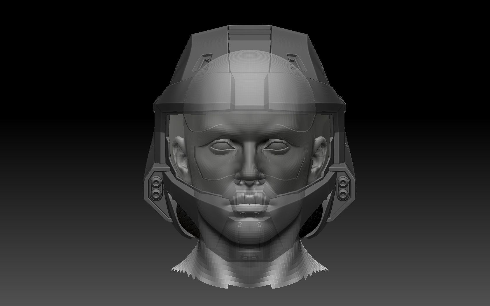 HALO Spartan Helmet 3D print model_19