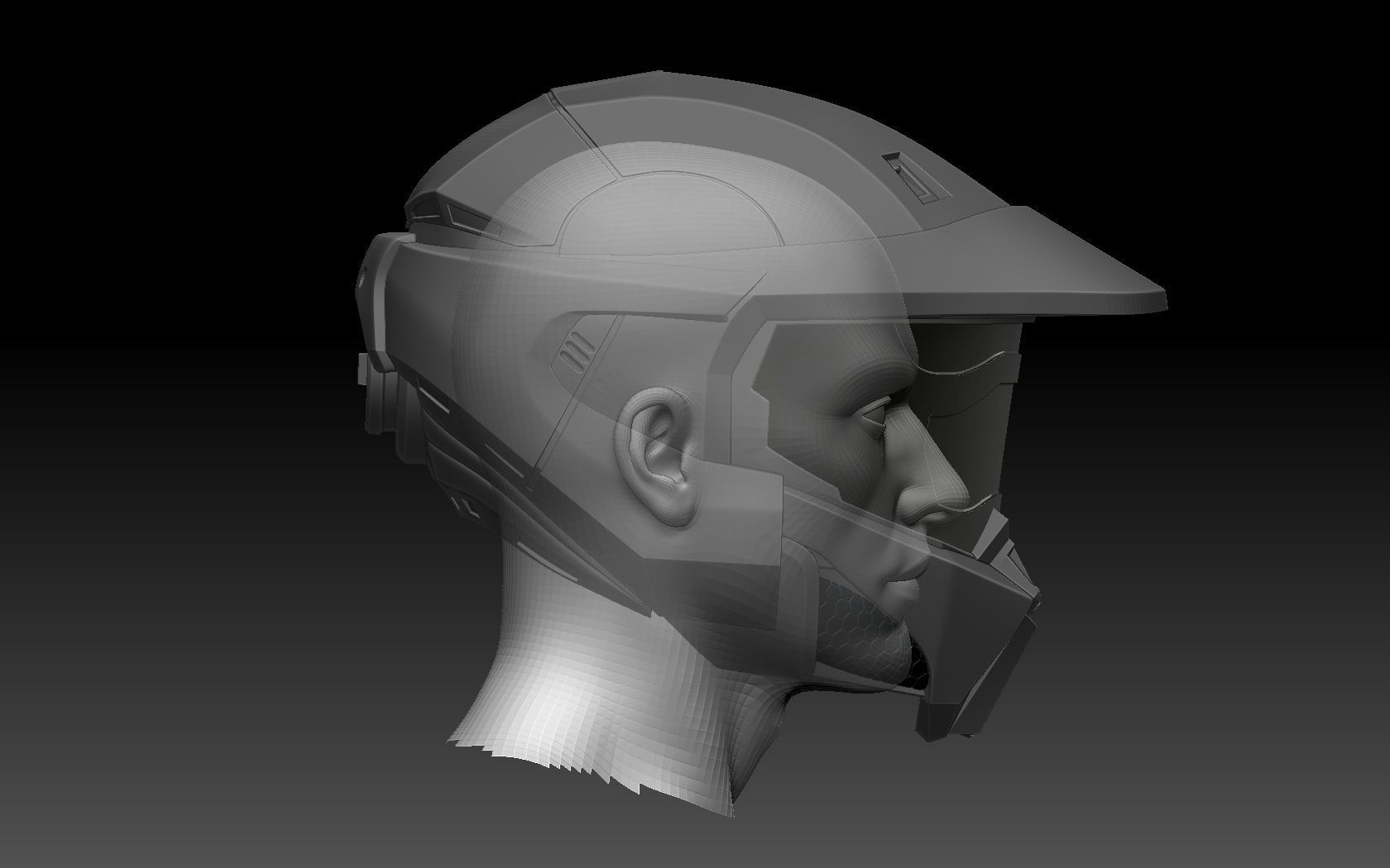 HALO Spartan Helmet 3D print model_20