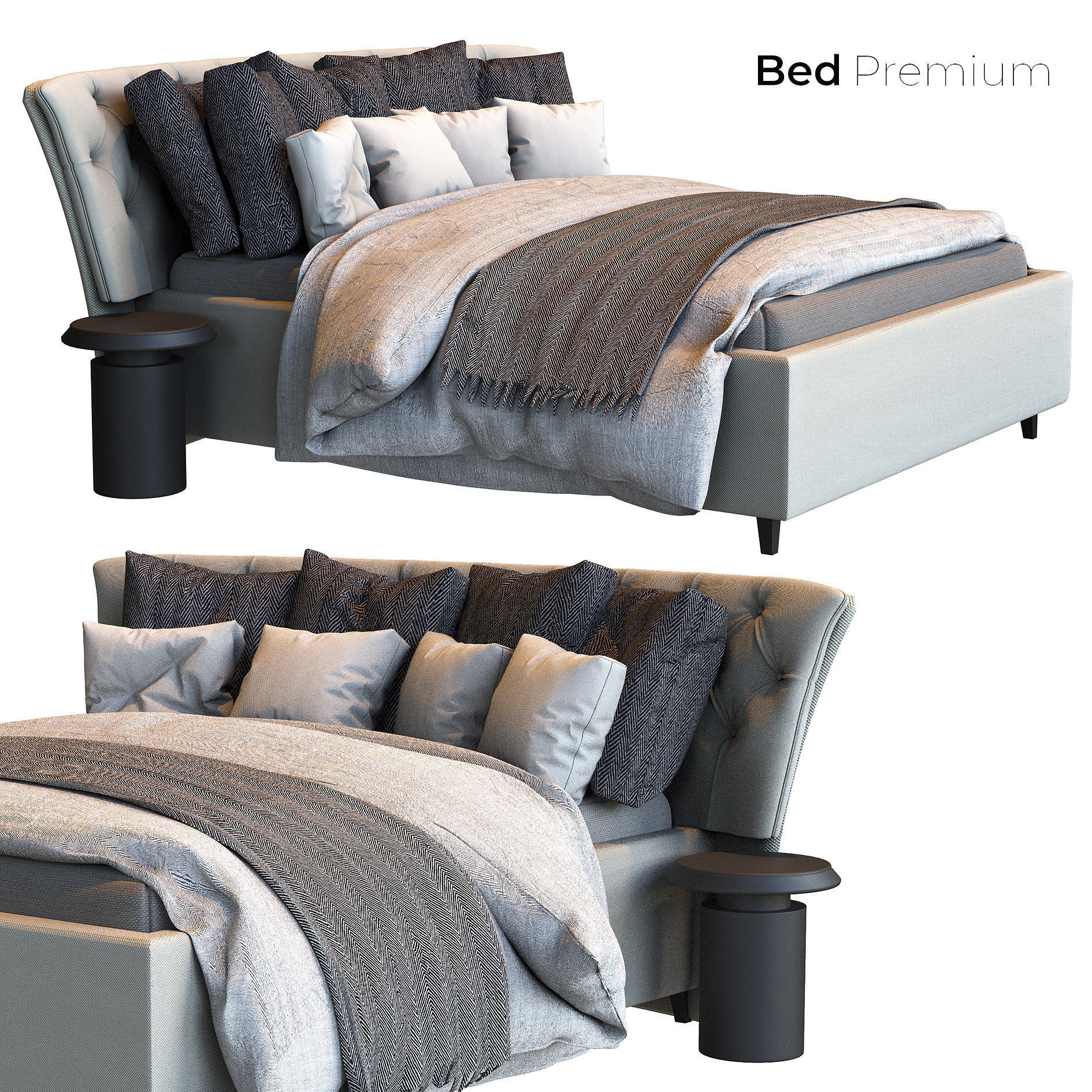 bed premium 3D model_1